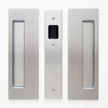 Cavilock - CL400A0125 - Cavity Sliders Passage Pocket Door Set, Non-Magnetic Latching, Satin Chrome, for 1 3/8" Door Thickness