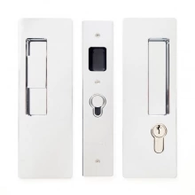 Cavilock - CL400C0037 - Cavity Sliders Magnetic Key Locking Pocket Door Set, Snib LH (Left Hand)/Key RH (Right Hand), Bright Chrome, for 1 3/4" Door Thickness