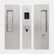 Cavilock<br />CL400C0127 - Cavity Sliders Magnetic Key Locking Pocket Door Set, Snib LH (Left Hand)/Key RH (Right Hand), Satin Chrome, for 1 3/8" Door Thickness