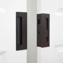 Cavilock - CL400D0238 - Cavity Sliders Magnetic Bi-Parting Privacy Pocket Door Set, Emerg/Snib, Oil Rubbed Bronze, for 1-3/8" Door Thickness