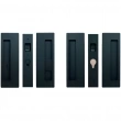 Cavilock<br />CL400D0438 - Cavity Sliders Magnetic Bi-Parting Privacy Pocket Door Set, Emerg/Snib, Matte Black, for 1-3/8" Door Thickness