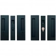Cavilock<br />CL400D0455 - Cavity Sliders Magnetic Bi-Parting Pocket Door Set, Key/Key, Matte Black, for 1-3/8" Door Thickness