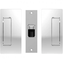 Cavilock - CL205C0000 - Bi-Parting Mate for Privacy Pocket Door Set, Passage with Striker, Bright Chrome, for 1-3/8" Door Thickness