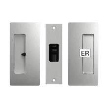 Cavilock - CL205D0033 - Privacy Pocket Door Set, Satin Chrome, for 1-3/4" Door Thickness