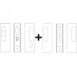 Cavilock<br />CL400D0462 - Cavity Sliders Magnetic Bi-Parting Pocket Door Set, Snib/Key, Matte Black, for 1-3/4" Door Thickness