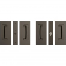 Cavilock<br />CL406D0228 - Cavity Sliders Bi-Parting Passage Pocket Door Set, Magnetic Latching, Oil Rubbed Bronze, for 1-3/8" Door Thickness