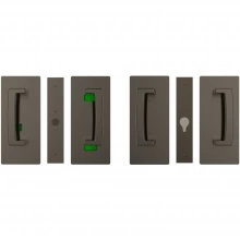 Cavilock<br />CL406D0243 - Cavity Sliders Bi-Parting Privacy Emerg/Snib Pocket Door Set, Magnetic Latching, Oil Rubbed Bronze, for 1-3/4" Door Thickness