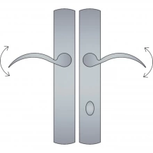 Ashley Norton - CVLP4.53 - Curved American Cylinder Lever High Multi Point Patio Trim - Configuration 1
