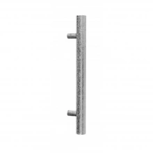 First Impressions Custom Door Pulls<br />DVD150 HMRSAL - Davidson 150 - Door Pull - 1-1/2" Solid Round Hammered Grip and Straight Round Mounts in Aluminum