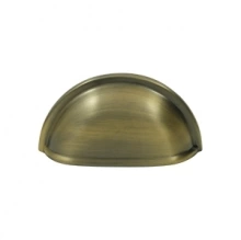 Deltana - K43 - Solid Brass Oval Shell Handle Pull - 3 1/2"