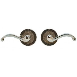 3 1/2" Round Designer Textures Bronze Escutcheons Passage/Privacy Sets