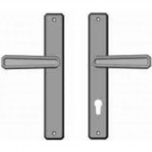 Rocky Mountain Hardware - E30465/E30468 - 1 3/4" x 11" Hammered Multi-Point Entry Set Escutcheon, Profile Cylinder - Patio, Lever High