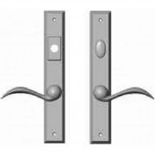 Rocky Mountain Hardware<br />E443/E442 - 1 3/4" x 11" Rectangular Multi-Point Entry Set Escutcheon, American Cylinder - Entry, Lever Low