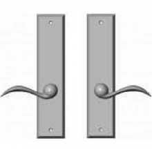 Rocky Mountain Hardware<br />E452/E452 - 2 1/2" x 11" Rectangular Multi-Point Entry Set Escutcheon, American Cylinder - Passage, Lever Low