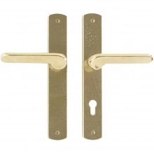 Rocky Mountain Hardware<br />E530/E532 - 1 3/4" x 11" Curved Multi-Point Entry Set Escutcheon, Profile Cylinder - Patio, Lever High