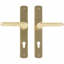 Rocky Mountain Hardware<br />E532/E532 - 1 3/4" x 11" Curved Multi-Point Entry Set Escutcheon, Profile Cylinder - Entry, Lever High
