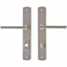 Rocky Mountain Hardware<br />E538/E536 - 1 3/4" x 11" Curved Multi-Point Entry Set Escutcheon, American Cylinder - Entry, Lever High