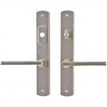 Rocky Mountain Hardware - E539/E537 - 1 3/4" x 11" Curved Multi-Point Entry Set Escutcheon, American Cylinder - Entry, Lever Low