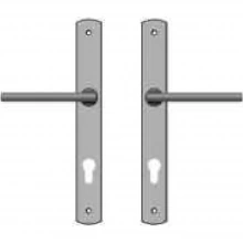Rocky Mountain Hardware<br />E575/E575 - 1 3/8" x 11" Curved Multi-Point Entry Set Escutcheon, Profile Cylinder - Entry, Lever High