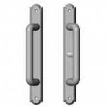 Rocky Mountain Hardware<br />E708/E709 - Patio Sliding Door Set - 1-3/8" x 11" Arched Escutcheons