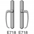 Rocky Mountain Hardware<br />E718/E718 - Full Dummy Sliding Door Set - 1-3/8" x 11" Arched Escutcheons
