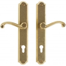 Rocky Mountain Hardware - E748/E748 - 1 3/4" x 11" Arched Multi-Point Entry Set Escutcheon, Profile Cylinder - Entry, Lever High