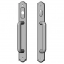 Rocky Mountain Hardware<br />E798/E797 - Entry Sliding Door Set - 1-3/4" x 13" Arched Escutcheons