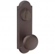 Emtek<br />7075 - Sandcast Bronze #5 3-5/8" C-C Keyed Style Sideplate (8-1/8") - Dummy, Pair