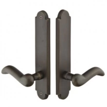Emtek<br />1224  - Arched Plates 2" X 10" - Non-Keyed Fixed Handle Outside, Operating Handle Inside #2