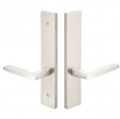 Emtek<br />12A4-SS - Modern Plates 1.5" x 11" - Non-Keyed Fixed Handle Outside, Operating Handle Inside #2 Stainless Steel