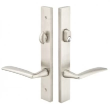 Emtek - 13A4-SS - Modern Plates 1.5" x 11" - Non-Keyed Fixed Handle Outside, Operating Handle Inside #3 Stainless Steel