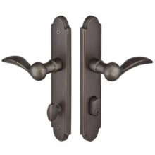 Emtek<br />1624 - Arched Plates 2" X 10" - Non-Keyed Fixed Handle Outside, Operating Handle Inside #6