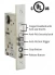 2 3/4" Backset F20 Emergency Egress Mortise Lock with Stop-Release Button 