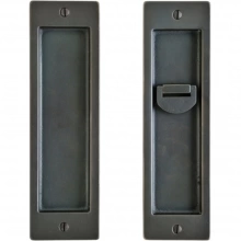 Rocky Mountain Hardware<br />SDL-D-PO - Double Patio Sliding Door Lock Set - 2-1/2" x 8-1/2" Rectangular Flush Pulls