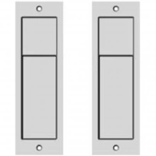 Rocky Mountain Hardware<br />PDL-FP308 - Full Dummy Pocket Door Lock Set - 2-1/2" x 8" Rectangular Flush Pulls