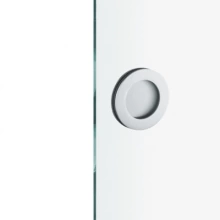 FSB Door Hardware  - 4256 00100 - Aluminum Round Open 8mm Glass Flush Pull