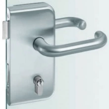 FSB Door Hardware  - EGR-FL - Aluminum European Glass Door Lock, Round Edge, Patch Fitting Only