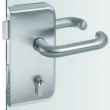FSB Door Hardware <br />EGR-FL - Stainless Steel European Glass Door Lock, Round Edge, Patch Fitting Only