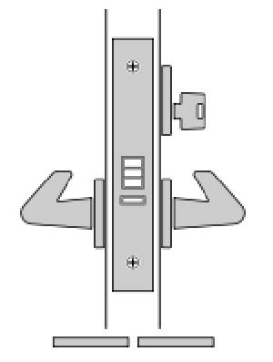 G.  Classroom <br>Outside Lever Locked by Key only