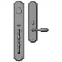 Rocky Mountain Hardware - G033/E063 - Entry Mortise Lock Set - 3-1/2" x 20" Exterior with 3" x 13" Interior Ellis Escutcheons
