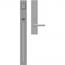 Rocky Mountain Hardware - G155/E141 - Entry Mortise Lock Set - 2-1/2" x 24" Exterior with 2-1/2" x 13" Interior Edge Escutcheons