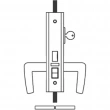 Accurate<br />G1756 - Swing Door Centered Entrance/Office Lockset - Latch by Key Outside and Lever Outside