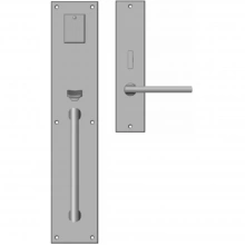 Rocky Mountain Hardware - G206/E207 - Entry Mortise Lock Set - 3-1/2" x 18" Exterior with 2-1/4" x 10" Interior Metro Escutcheons
