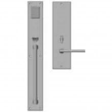 Rocky Mountain Hardware - G242/E262 - Entry Mortise Lock Set - 2-3/4" x 20" Exterior with 3-1/2" x 13" Interior Metro Escutcheons