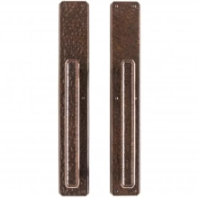 Rocky Mountain Hardware - G30431/G30431 Grips both sides - Pull/Pull Dummy - 3" x 19" Hammered Escutcheons