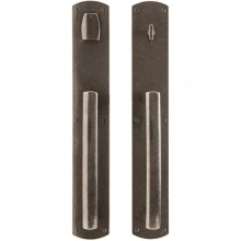 Rocky Mountain Hardware<br />G30535/G30534 Grips both sides - Pull/Pull Dead Bolt - 3-1/2" x 22" Convex Escutcheons
