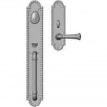 Rocky Mountain Hardware<br />G30633/E30607 - Entry Mortise Lock Set - 3" x 19" Exterior with 2-1/2" x 9" Interior Corbel Arched Escutcheons