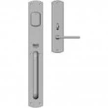 Rocky Mountain Hardware<br />G501/E513 - Entry Mortise Lock Set - 2-3/4" x 20" Exterior with 2-1/2" x 11" Interior Curved Escutcheons