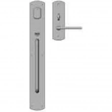 Rocky Mountain Hardware<br />G505/E506 - Entry Mortise Lock Set - 3-1/2" x 26" Exterior with 2-1/2" x 8" Interior Curved Escutcheons