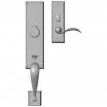 Rocky Mountain Hardware - G542/E412 - Entry Mortise Lock Set - 3-1/2" x 19-5/8" Exterior with 2-1/2" x 8" Interior Rectangular Escutcheons